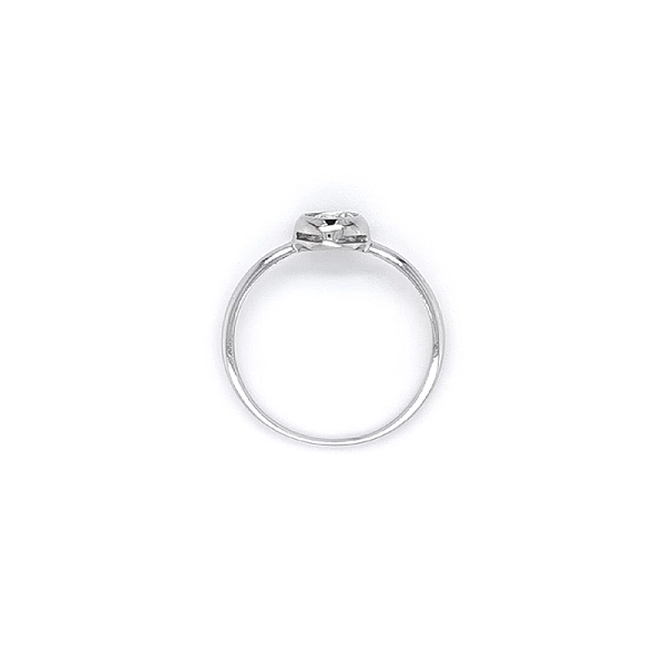 Engagement Ring with White Gold Zircon