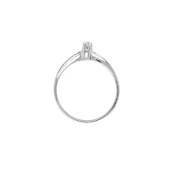 Gold Engagement Ring with Zircon