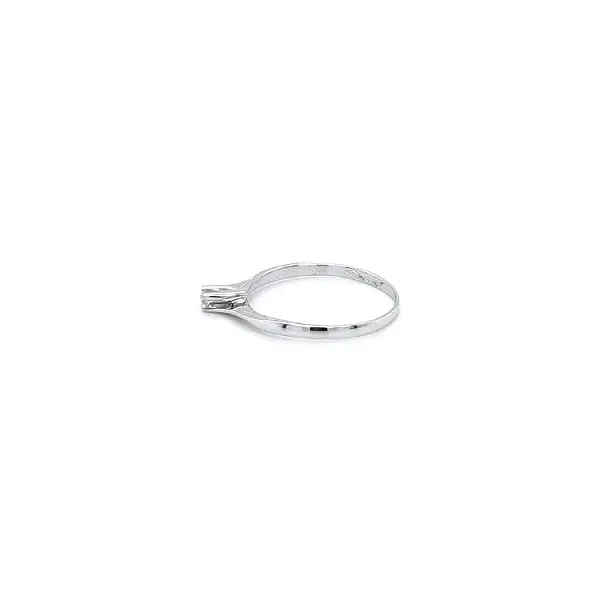 Engagement Ring with White Gold Zircon