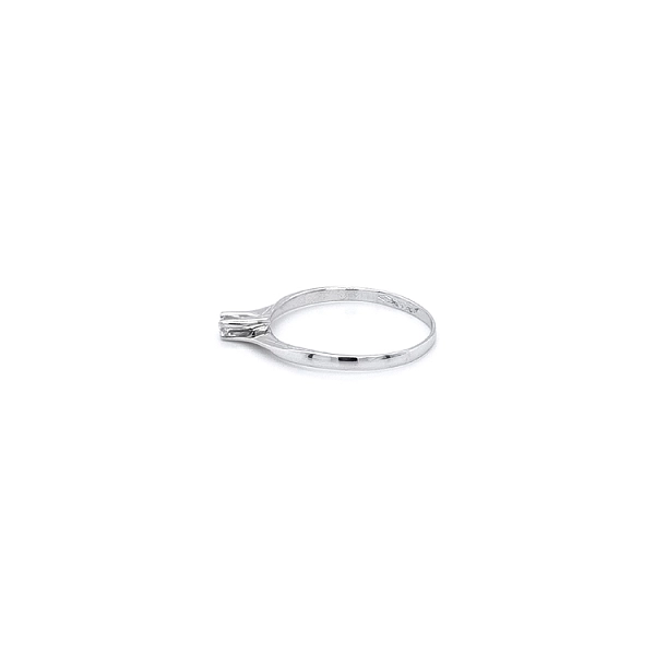 Engagement Ring with White Gold Zircon