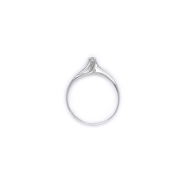 Engagement Ring with White Gold Zircon