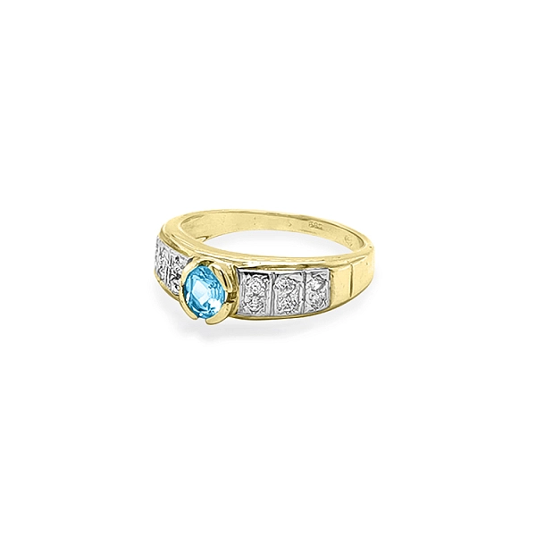 Gold Ring with Coloured Zircons