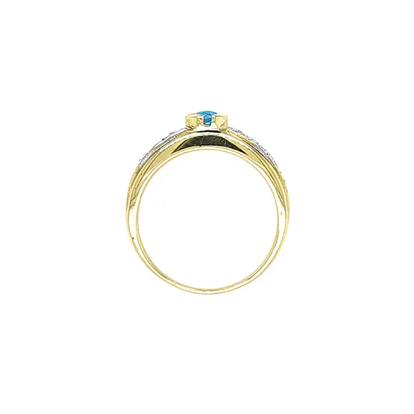 Gold Ring with Coloured Zircons
