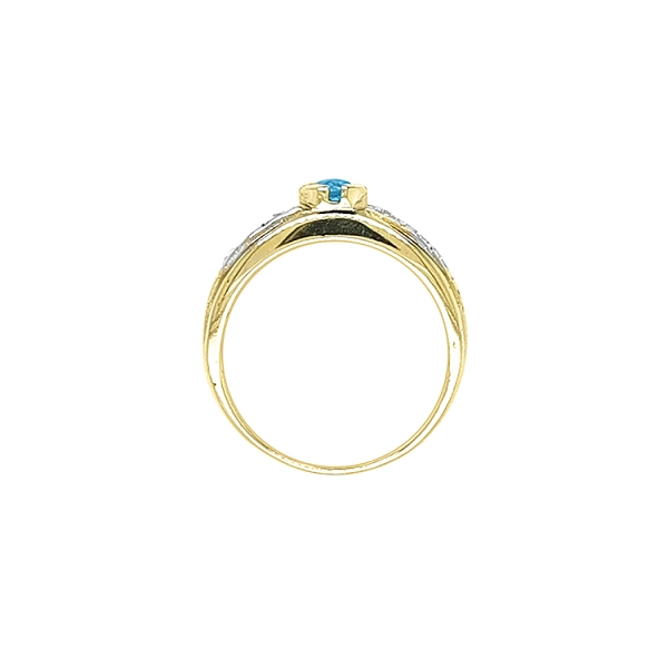 Gold Ring with Coloured Zircons