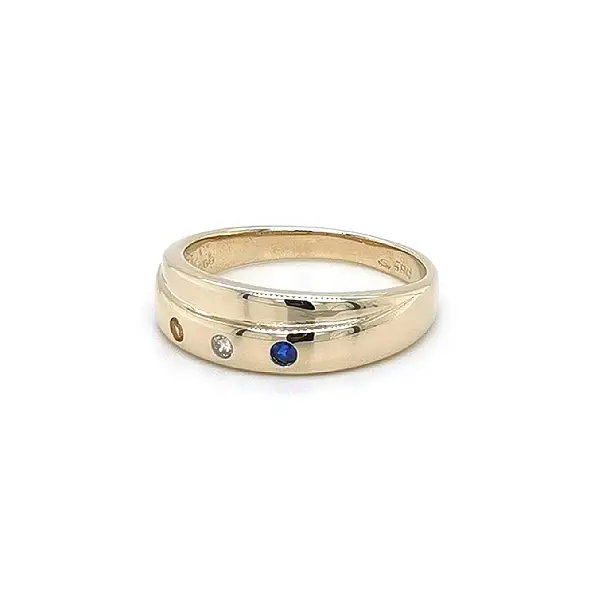 Gold Ring with Colored Stones