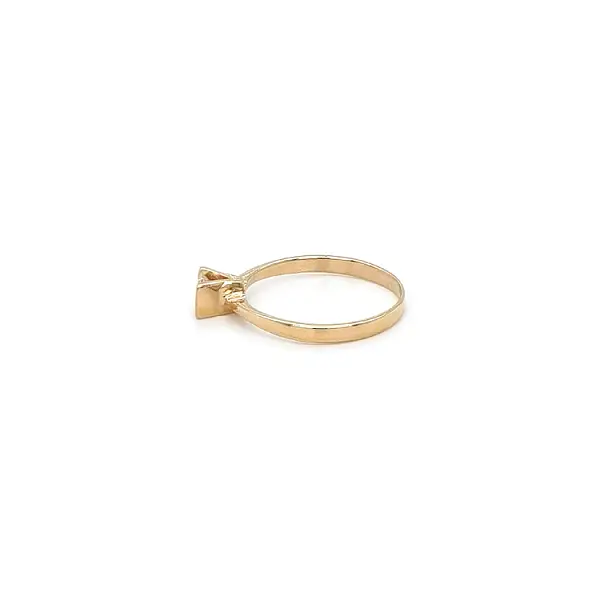 Gold Engagement Ring with Ziron