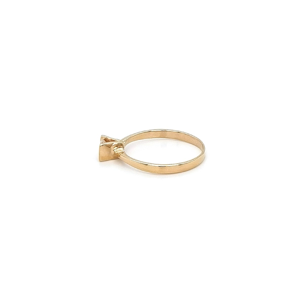 Gold Engagement Ring with Ziron