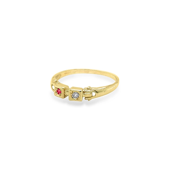 Gold Ring with Colored Stones