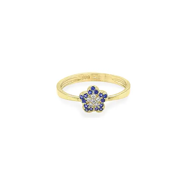 Gold Ring with Colored Stones