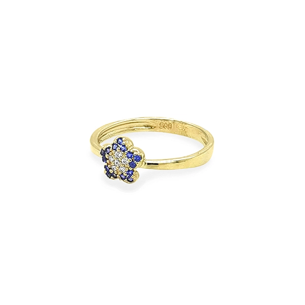 Gold Ring with Colored Stones