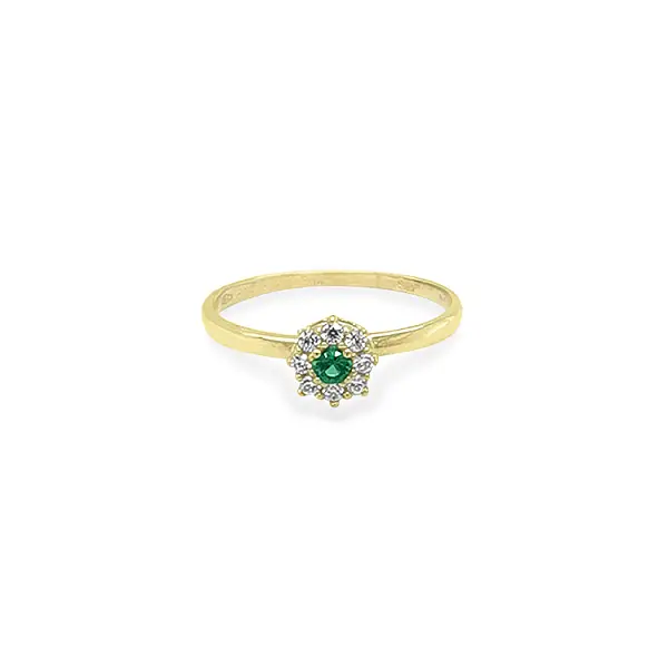Gold Ring with Coloured Zircons