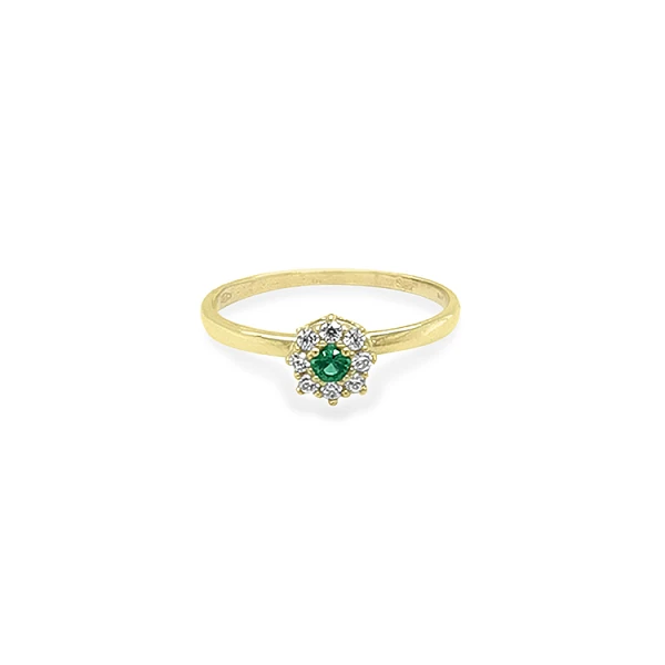 Gold Ring with Coloured Zircons