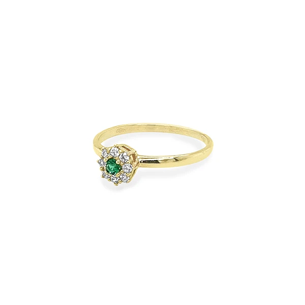 Gold Ring with Coloured Zircons