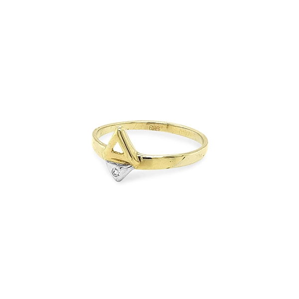 Gold Ring with Zircon