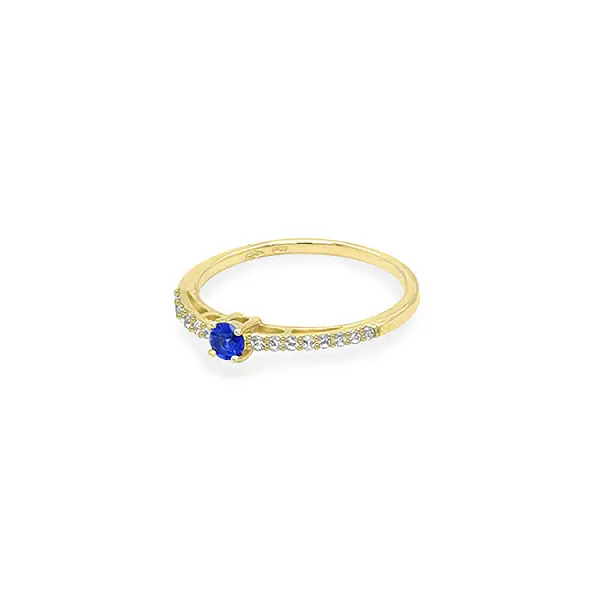 Gold Ring with Coloured Zircons