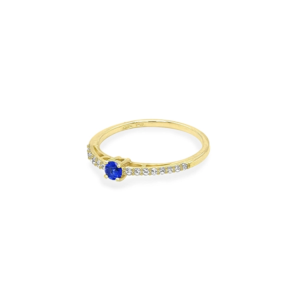 Gold Ring with Coloured Zircons