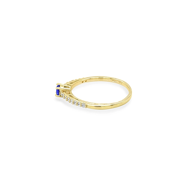 Gold Ring with Coloured Zircons