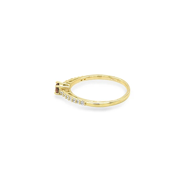 Gold Ring with Colored Stones