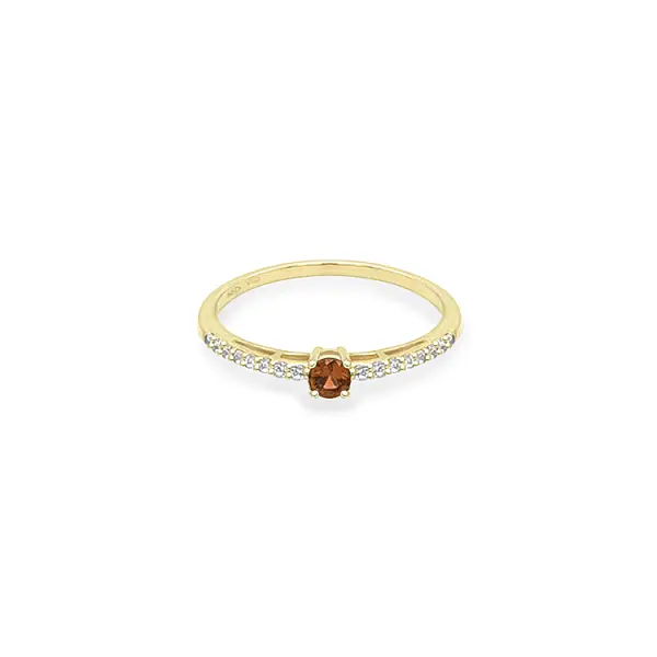 Gold Ring with Zircons