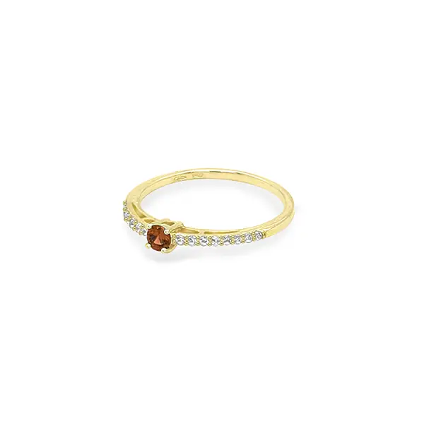 Gold Ring with Zircons