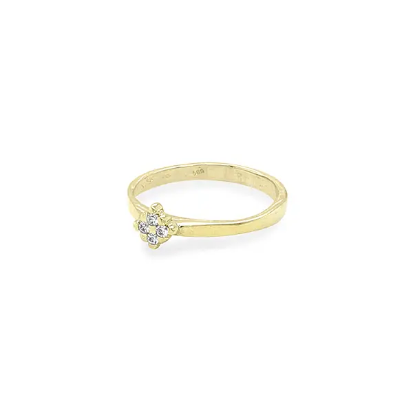 Gold Ring with Zircons