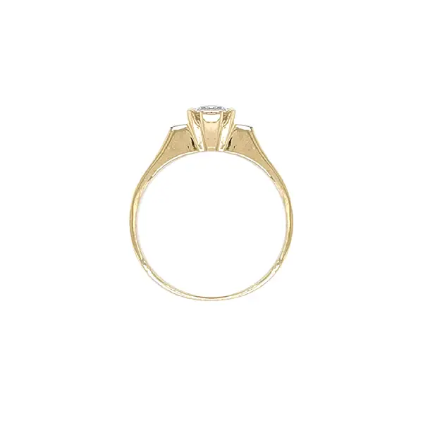 Gold Ring with Zircon