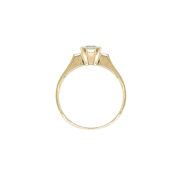 Gold Ring with Zircon
