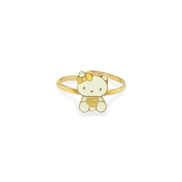 Golden Baby Ring Hello Kitty