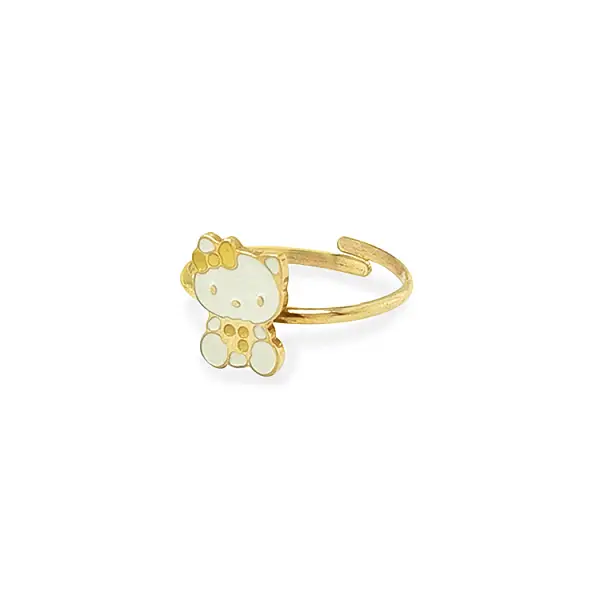 Golden Baby Ring Hello Kitty
