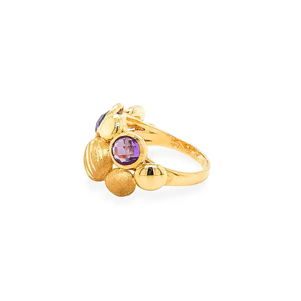 Gold Ring with Colored Stones