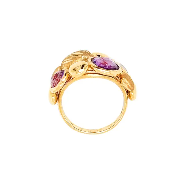 Gold Ring with Colored Stones