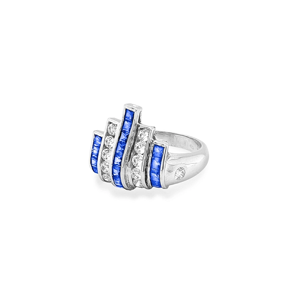 Gold Ring with Swarovski Crystals