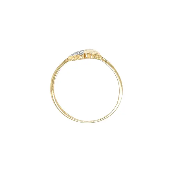 Gold Ring Baby Feet with Zircones