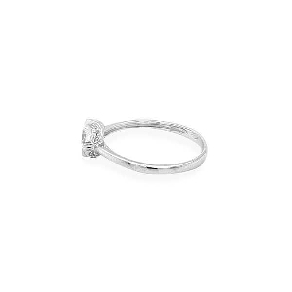 Gold Engagement Ring with Zircones