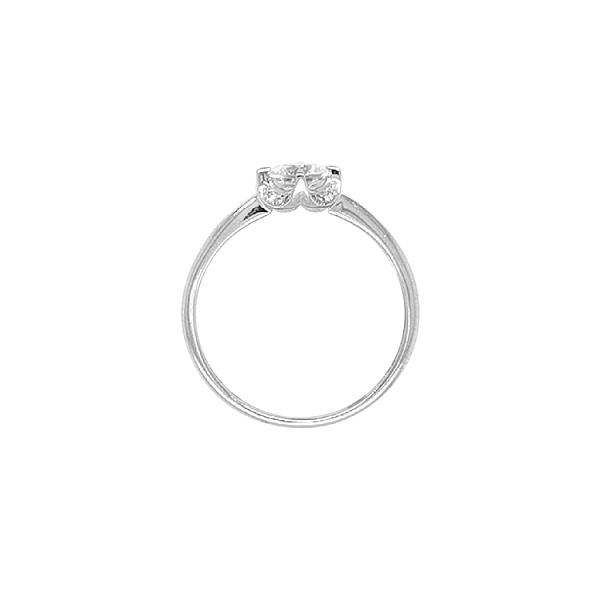 Gold Engagement Ring with Zircones