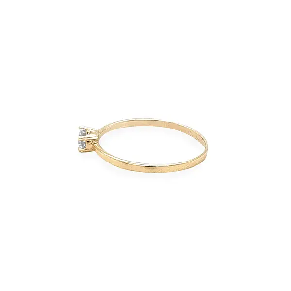 Gold Ring with Zircon
