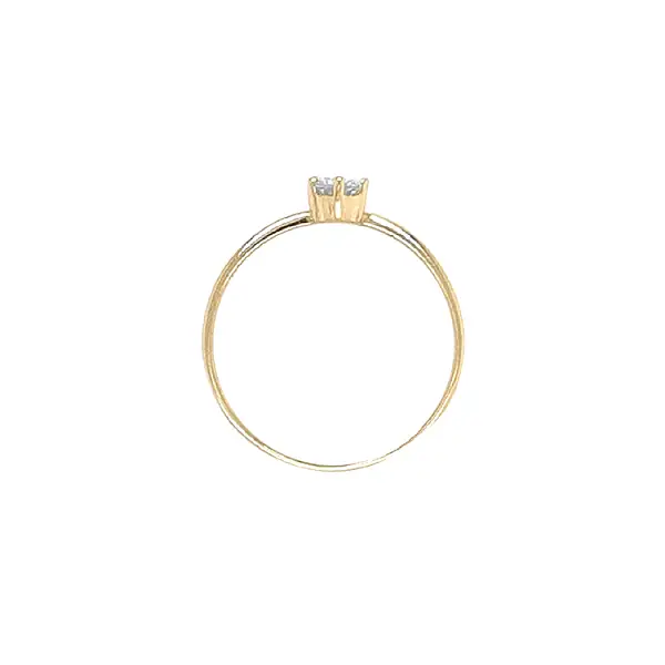 Gold Ring with Zircon