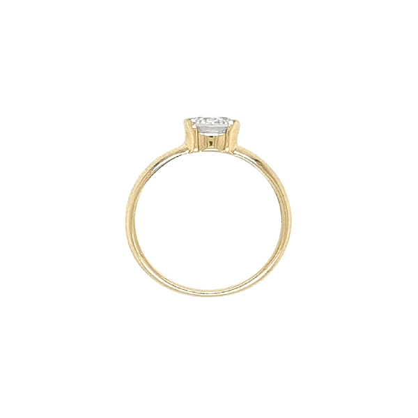 Gold Engagement Ring with Zircones