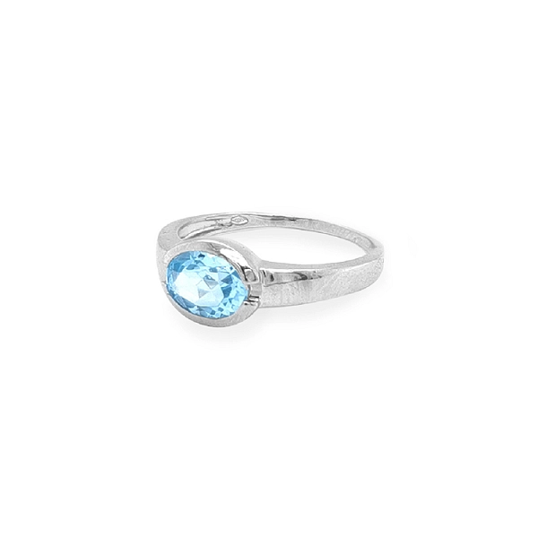 Gold Ring with Blue Quartz