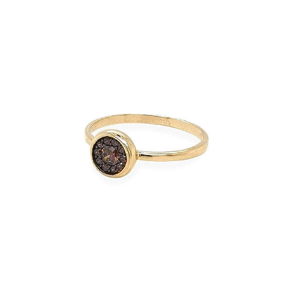Gold Ring with Zircons
