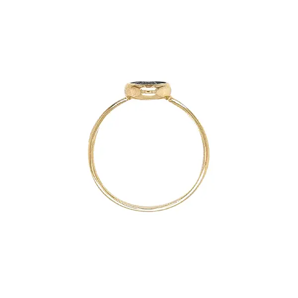 Gold Ring with Zircons