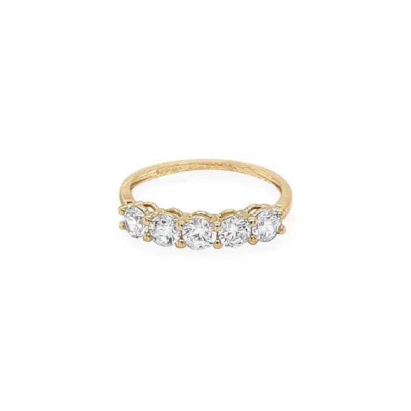 Gold Ring with Zircons