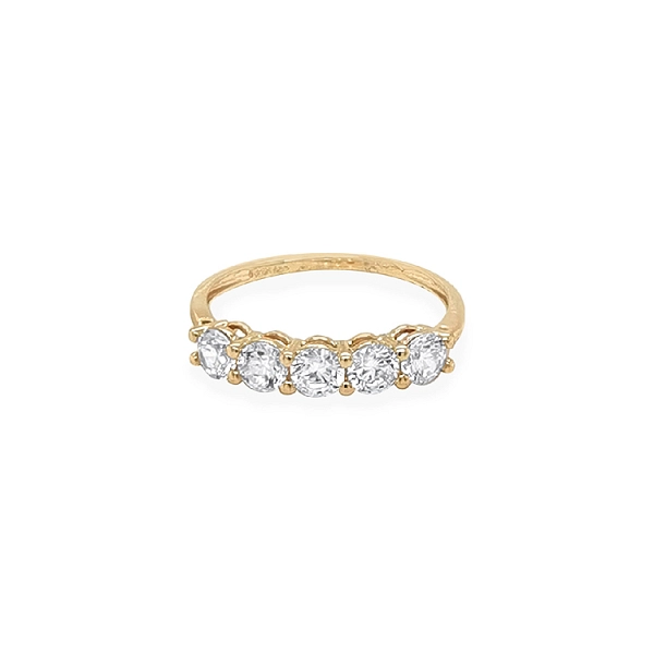 Gold Ring with Zircons