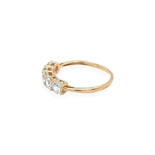 Gold Ring with Zircons