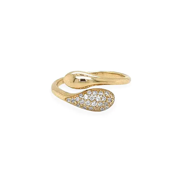 Gold Ring with Zircons