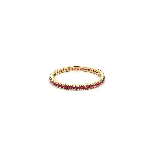 Gold Ring with Red Stones Eternity