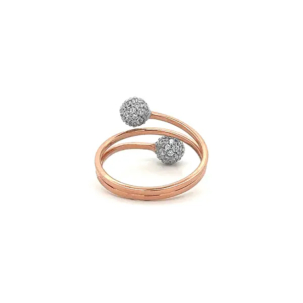 Ring made of Rose Gold with Zircones