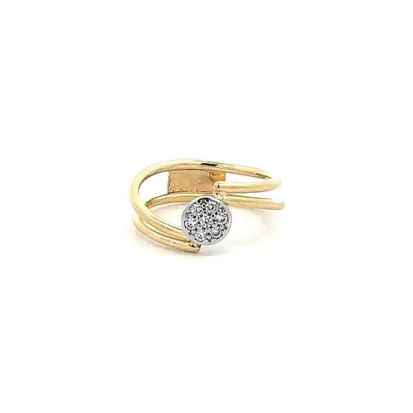 Gold Ring with Zircons