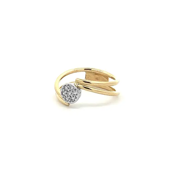 Gold Ring with Zircons