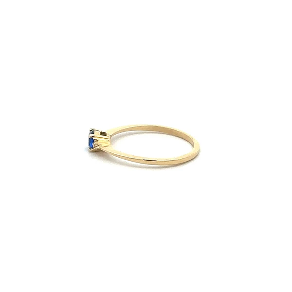 Gold Ring with Blue Stone